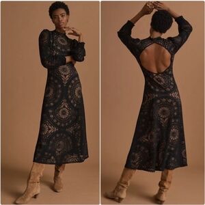 FARM Rio Black Long Sleeve Dress